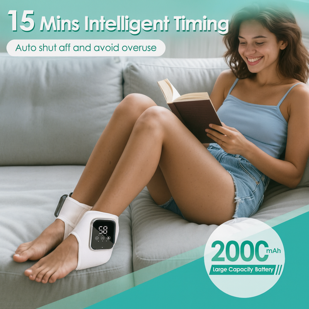 Foot Massager, 3 in 1 Foot Massager, Portable Cordless Ankle Heating Pad for Sprained